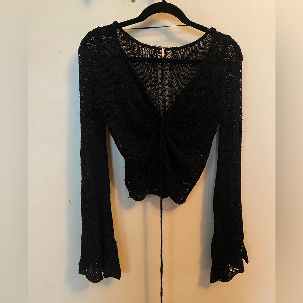 FREE PEOPLE CROCHET KNIT top zinnia NEW sz Sm - Picture 4 of 6
